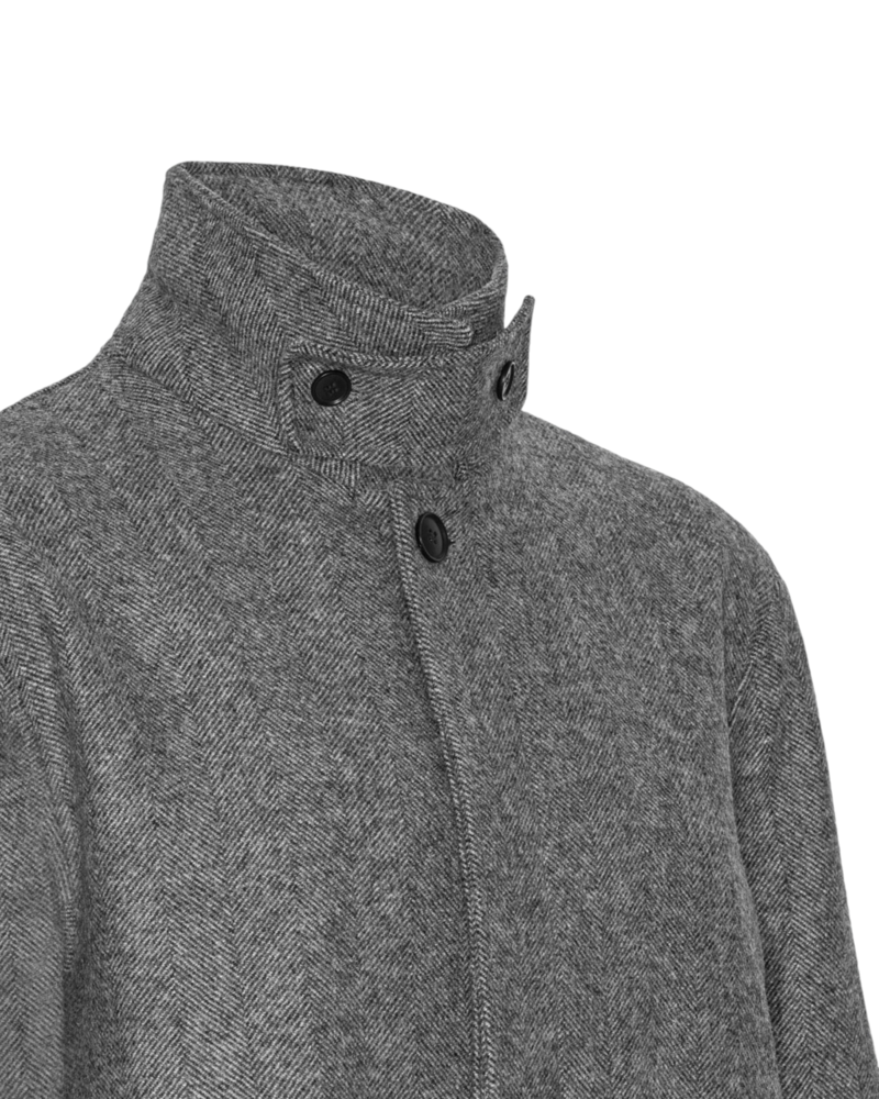Palmes PALMES TENNIS SOCIETY HERITAGE WOOL COAT GRIJS