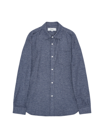 PALMES TENNIS SOCIETY COTTON MOULINE SHIRT BLAUW