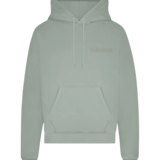 FLÂNEUR DOUBLE LOGO WASHED HOODIE (500GSM) SAGE GROEN