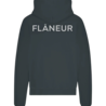 FLÂNEUR DOUBLE LOGO WASHED HOODIE (500GSM) ZWART/ANTRACIET FLÂNEUR DOUBLE LOGO WASHED HOODIE (500GSM) ZWART/ANTRACIET