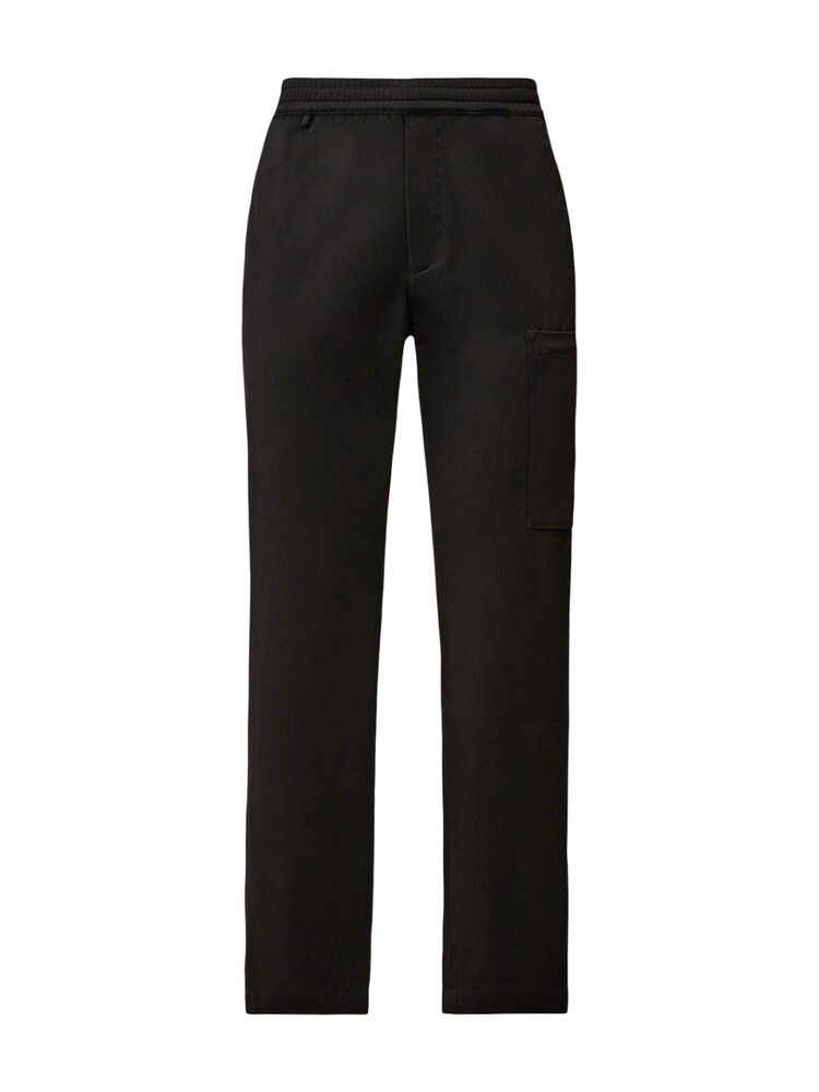 C.P. COMPANY WOOL GABARDINE REGULAR CARGO PANTS ZWART