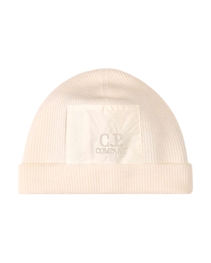 C.P. COMPANY EXTRAFINE MERINO WOOL BEANIE WIT