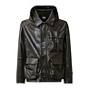 C.P. COMPANY LEATHER MILLE MIGLIA JACKET ZWART C.P. COMPANY LEATHER MILLE MIGLIA JACKET ZWART