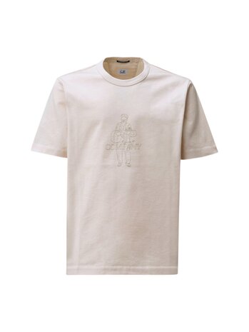 C.P. COMPANY MERCERIZED 30/2 JERSEY T-SHIRT BEIGE