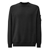 C.P. COMPANY MERINO WOOL FELTED CREWNECK PULLOVER ZWART C.P. COMPANY MERINO WOOL FELTED CREWNECK PULLOVER ZWART