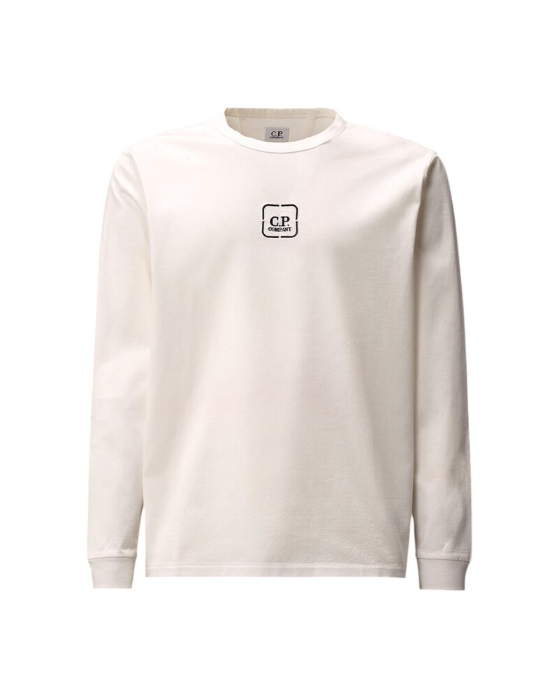C.P. COMPANY METROPOLIS SERIES MERCERIZED JERSEY LONGSLEEVE WIT