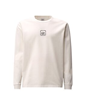 C.P. COMPANY METROPOLIS SERIES MERCERIZED JERSEY LONGSLEEVE WIT C.P. COMPANY METROPOLIS SERIES MERCERIZED JERSEY LONGSLEEVE WIT