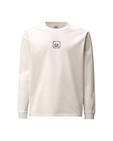 C.P. COMPANY METROPOLIS SERIES MERCERIZED JERSEY LONGSLEEVE WIT