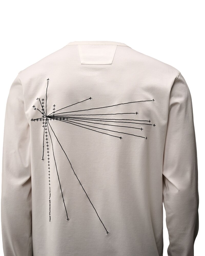 C.P. COMPANY METROPOLIS SERIES MERCERIZED JERSEY LONGSLEEVE WIT