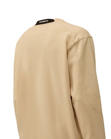 C.P. COMPANY DIAGONAL RAISED FLEECE SWEATER PISTACHIO SHELL