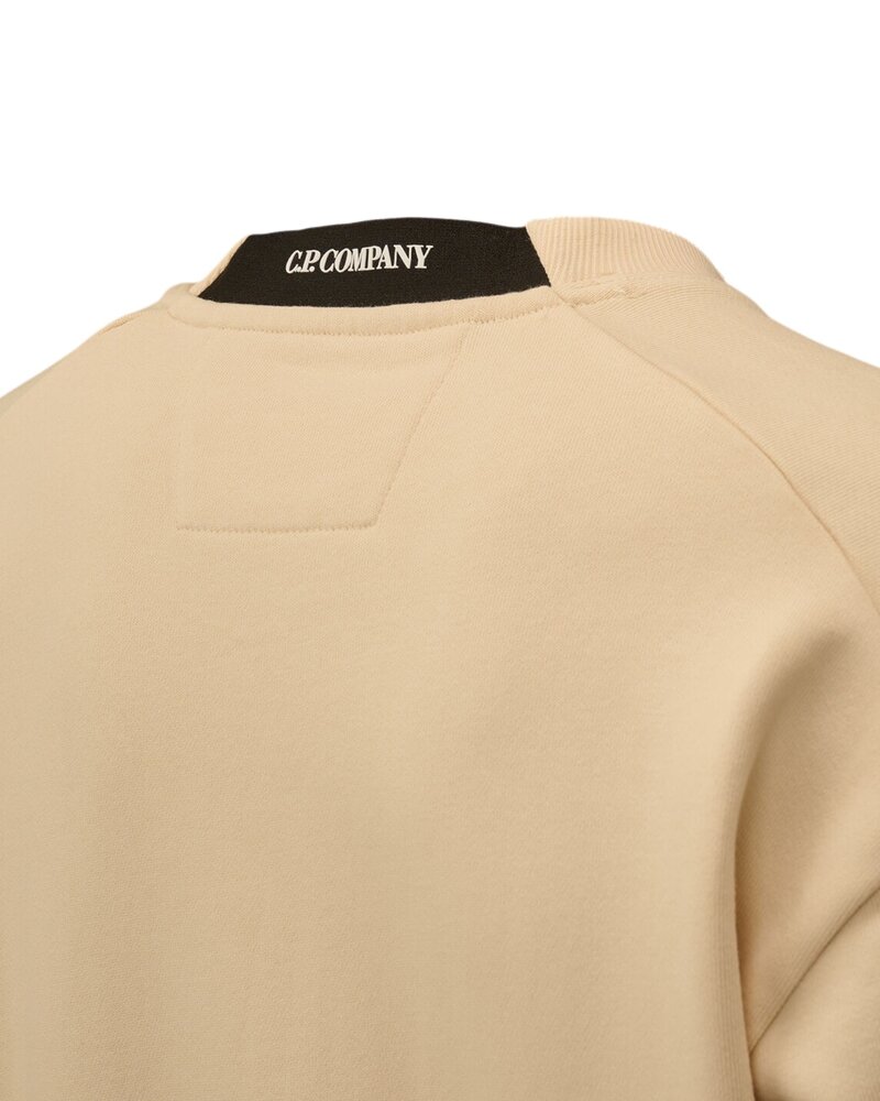 C.P. COMPANY DIAGONAL RAISED FLEECE SWEATER PISTACHIO SHELL