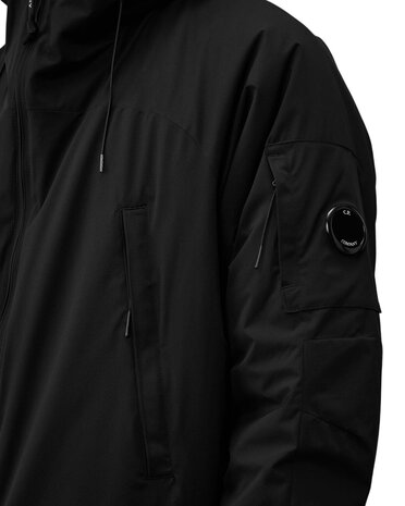 C.P. COMPANY PRO-TEK HOODED PADDED JACK ZWART
