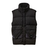 C.P. COMPANY ECO-CHROME R MIXED HOODED BODYWARMER ZWART