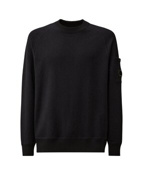C.P. COMPANY MERINO WOOL FELTED PULLOVER MARINE C.P. COMPANY MERINO WOOL FELTED PULLOVER MARINE