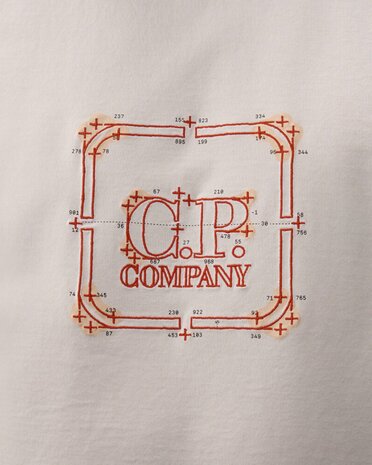 C.P. Company C.P. COMPANY METROPOLIS SERIES MERCERIZED JERSEY T-SHIRT WIT