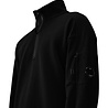 C.P. COMPANY DIAGONAL RAISED FLEECE HALF ZIP ZWART C.P. COMPANY DIAGONAL RAISED FLEECE HALF ZIP ZWART