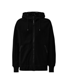 C.P. COMPANY DIAGONAL RAISED FLEECE GOGGLE VEST ZWART C.P. COMPANY DIAGONAL RAISED FLEECE GOGGLE VEST ZWART