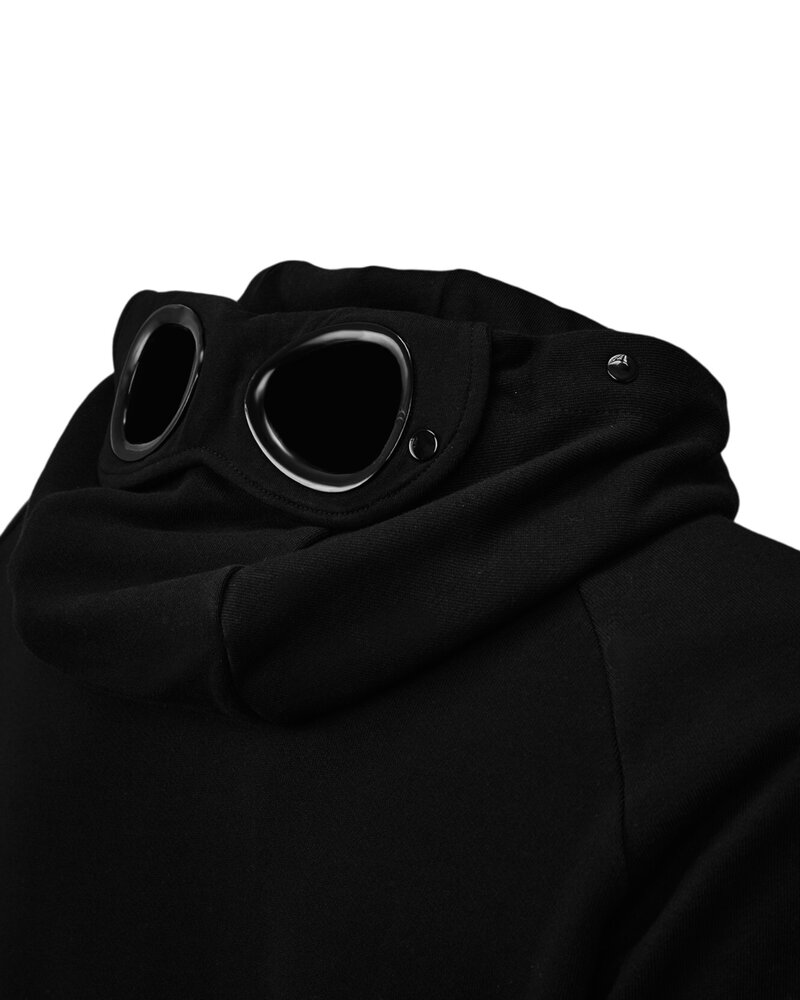 C.P. Company C.P. COMPANY DIAGONAL RAISED FLEECE GOGGLE VEST ZWART