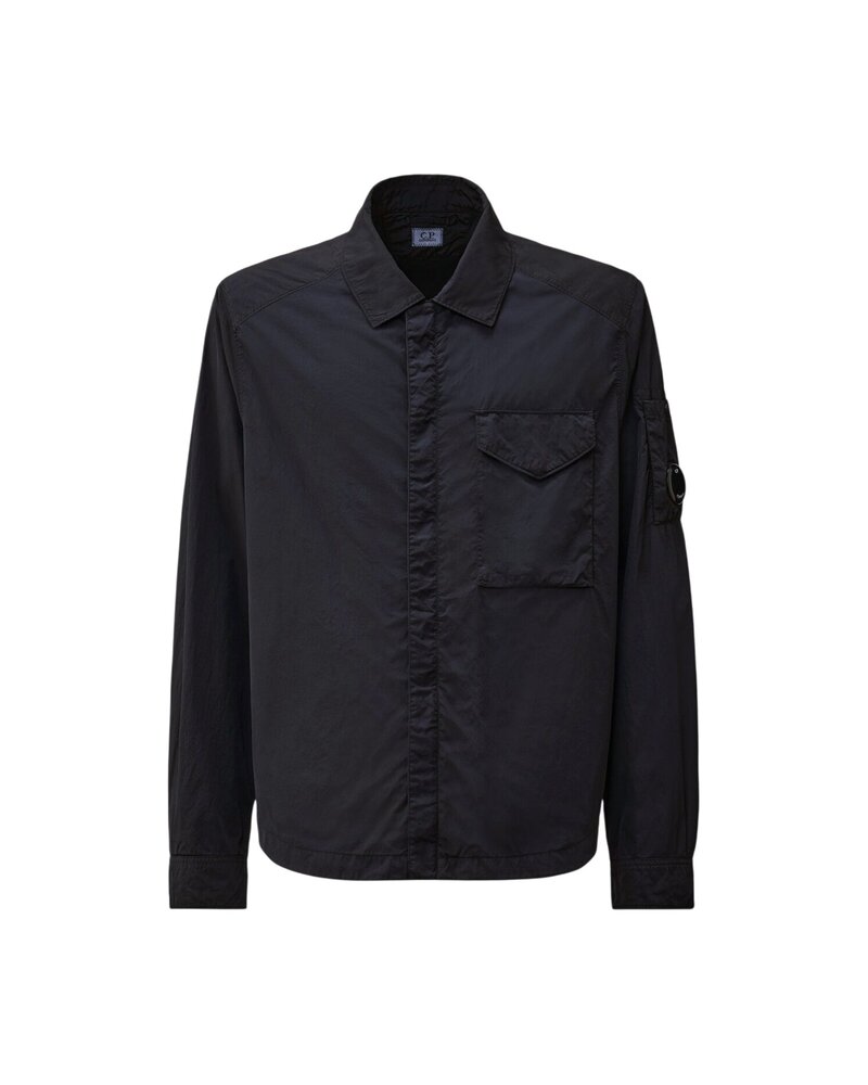 C.P. COMPANY CHROME-R LENS ZIPPED OVERSHIRT MARINE