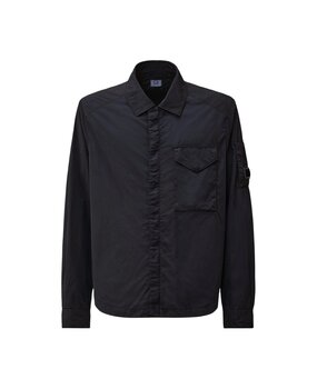 C.P. COMPANY CHROME-R LENS ZIPPED OVERSHIRT MARINE