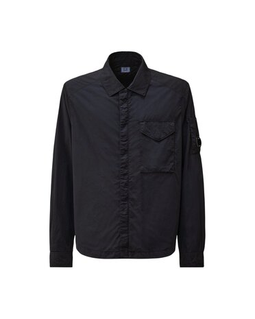 C.P. COMPANY CHROME-R LENS ZIPPED OVERSHIRT MARINE