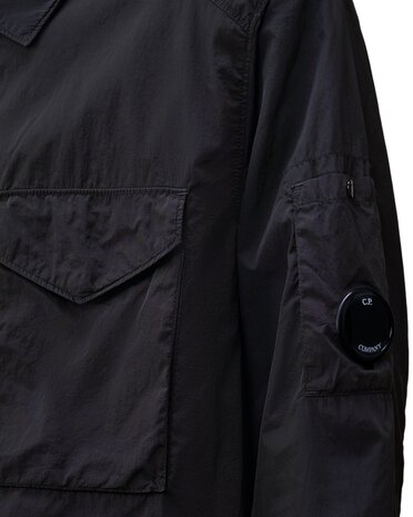C.P. COMPANY CHROME-R LENS ZIPPED OVERSHIRT MARINE