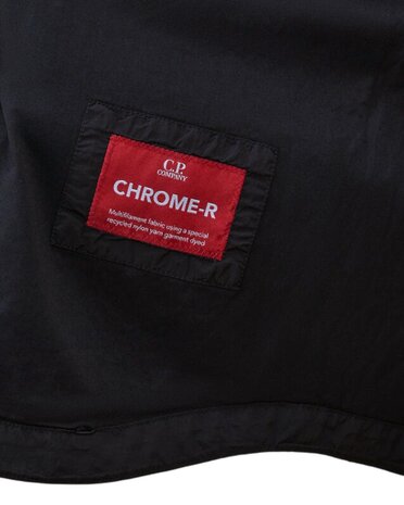 C.P. COMPANY CHROME-R LENS ZIPPED OVERSHIRT MARINE
