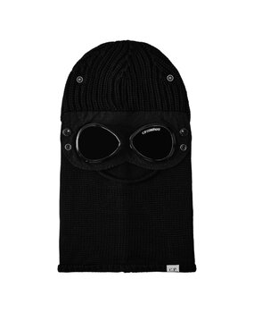 C.P. COMPANY EXTRAFINE MERIONO WOOL GOGGLE BALACLAVA ZWART C.P. COMPANY EXTRAFINE MERIONO WOOL GOGGLE BALACLAVA ZWART