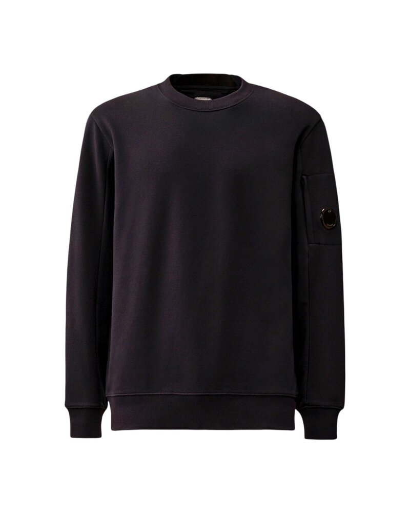 C.P. COMPANY RAISED DIAGONAL FLEECE SWEATER TOTAL ECLIPSE