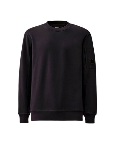 C.P. COMPANY RAISED DIAGONAL FLEECE SWEATER TOTAL ECLIPSE