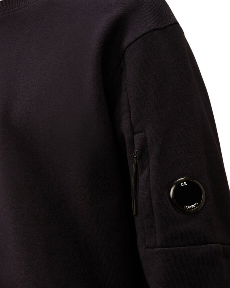 C.P. COMPANY RAISED DIAGONAL FLEECE SWEATER TOTAL ECLIPSE