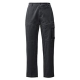 C.P. COMPANY STRETCH SATEEN LOOSE CARGO PANTS DARK SHADOW