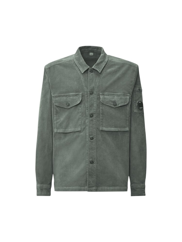 C.P. COMPANY CODUROY OVERSHIRT GUNMETAL