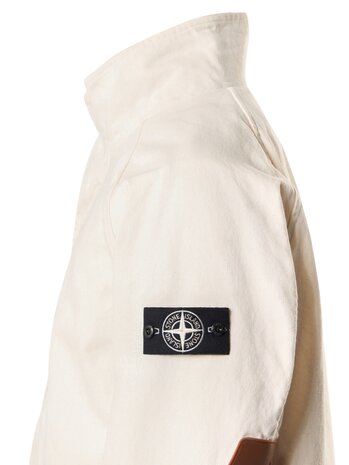 STONE ISLAND RAW BEAUTY NATURAL COTTON GABARDINE IVORY