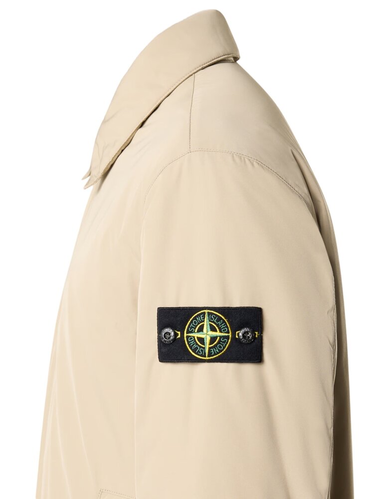 STONE ISLAND PADDED MICRO TWILL CAR COAT DESERT