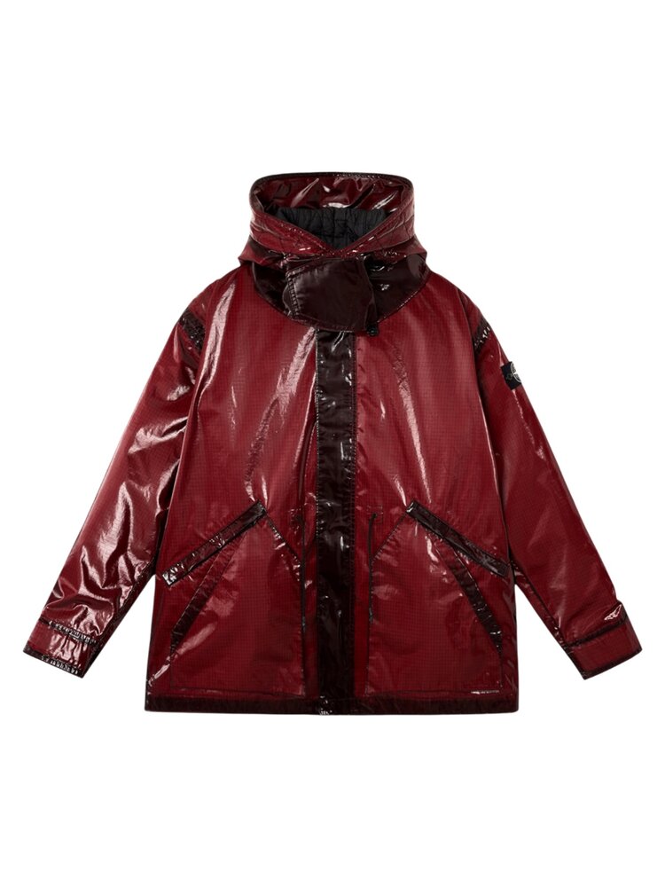 STONE ISLAND UNEVEN RIPSTOP PRISMATICO PARKA JACK DARK BURGUNDY