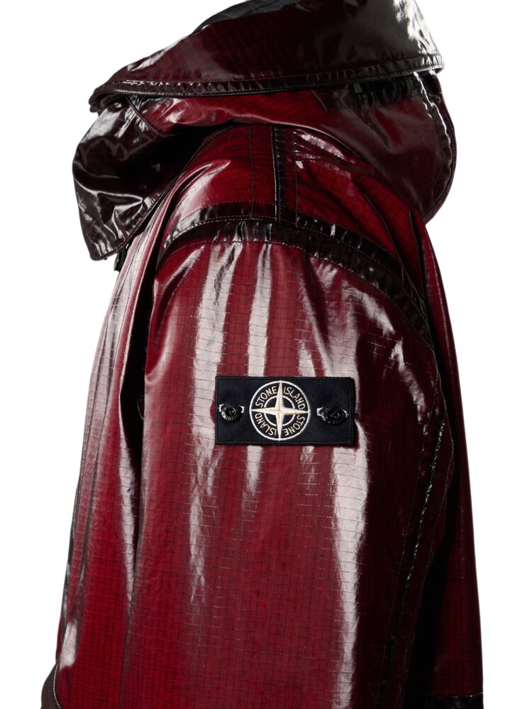 STONE ISLAND UNEVEN RIPSTOP PRISMATICO PARKA JACK DARK BURGUNDY