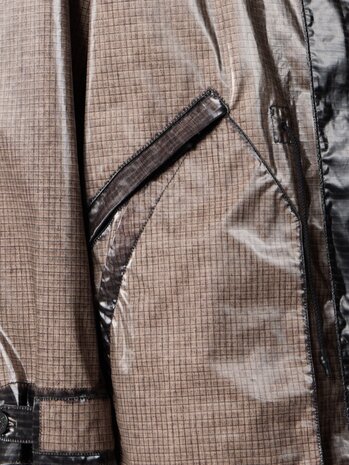 STONE ISLAND UNEVEN RIPSTOP PRISMATICO PARKA JACK PEARL GREY