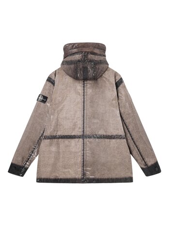 STONE ISLAND UNEVEN RIPSTOP PRISMATICO PARKA JACK PEARL GREY
