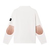 STONE ISLAND RAW BEAUTY KNIT-LOOK COTTON SWEATER NATUREL WHITE STONE ISLAND RAW BEAUTY KNIT-LOOK COTTON SWEATER NATUREL WHITE