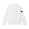 STONE ISLAND RAW BEAUTY KNIT-LOOK COTTON SWEATER NATUREL WHITE STONE ISLAND RAW BEAUTY KNIT-LOOK COTTON SWEATER NATUREL WHITE