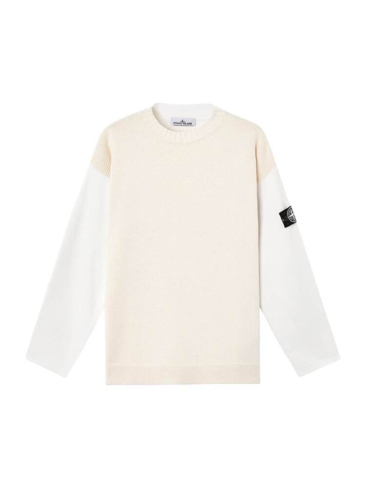 STONE ISLAND RAW BEAUTY MIXED FABRIC COTTON IVORY