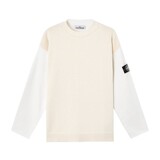 STONE ISLAND RAW BEAUTY MIXED FABRIC COTTON IVORY