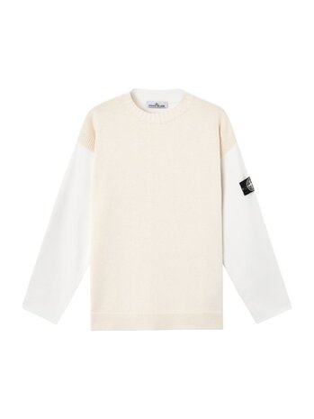 STONE ISLAND RAW BEAUTY MIXED FABRIC COTTON IVORY