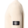 STONE ISLAND RAW BEAUTY FISHERMAN'S RIB COTTON PULLOVER IVORY STONE ISLAND RAW BEAUTY FISHERMAN'S RIB COTTON PULLOVER IVORY