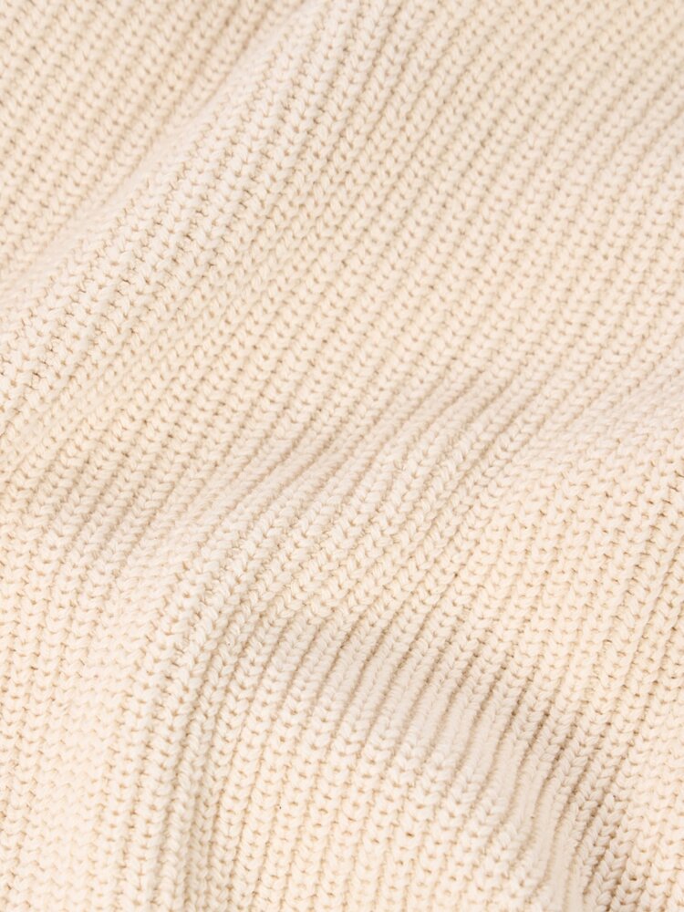 STONE ISLAND RAW BEAUTY FISHERMAN'S RIB COTTON PULLOVER IVORY