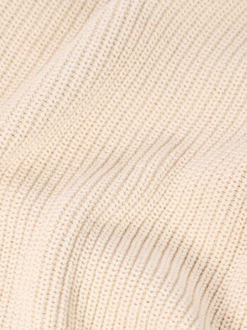 STONE ISLAND RAW BEAUTY FISHERMAN'S RIB COTTON PULLOVER IVORY