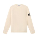 STONE ISLAND RAW BEAUTY FISHERMAN'S RIB COTTON PULLOVER IVORY