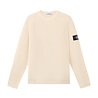 STONE ISLAND RAW BEAUTY FISHERMAN'S RIB COTTON PULLOVER IVORY STONE ISLAND RAW BEAUTY FISHERMAN'S RIB COTTON PULLOVER IVORY