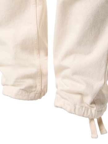 STONE ISLAND RAW BEAUTY NATURAL COTTON GABARDINE PANTALON IVORY